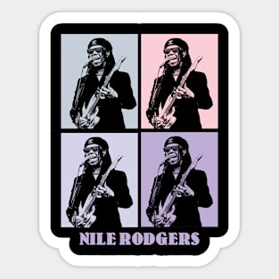 Nile Rodgers Guitar Player Pop Art Sticker